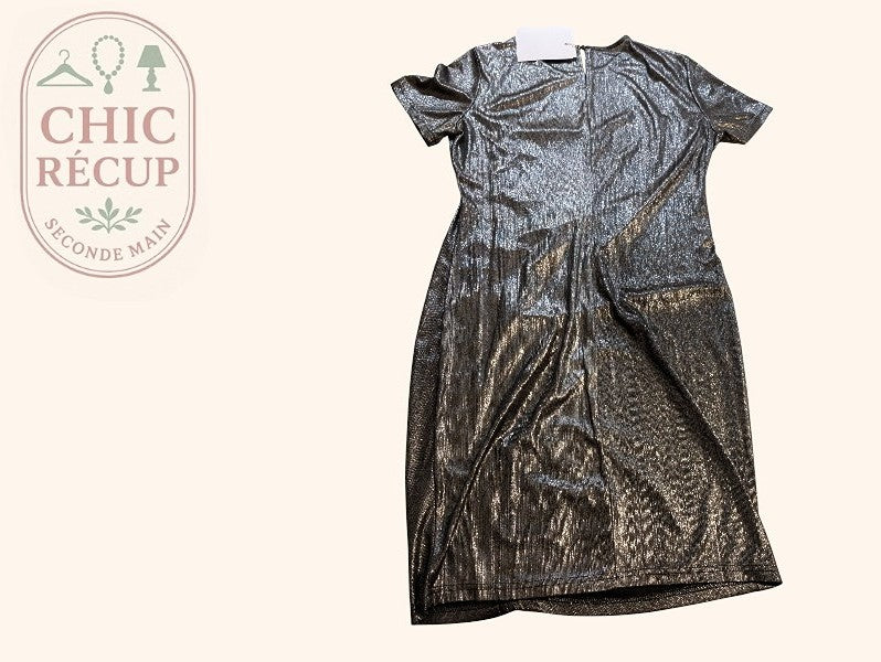 Robe Midi Ichi - L - Argenté - Myfed-37