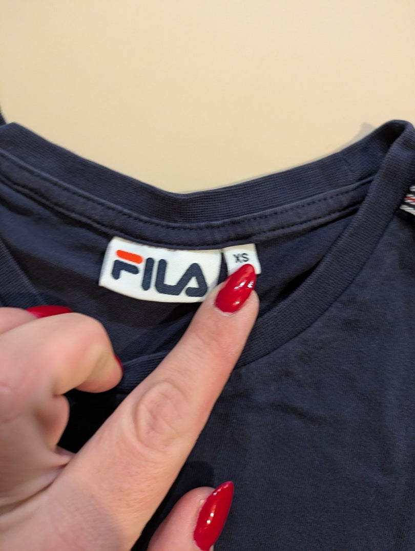 T-shirt Fila - M - Bleu - Shbad-87