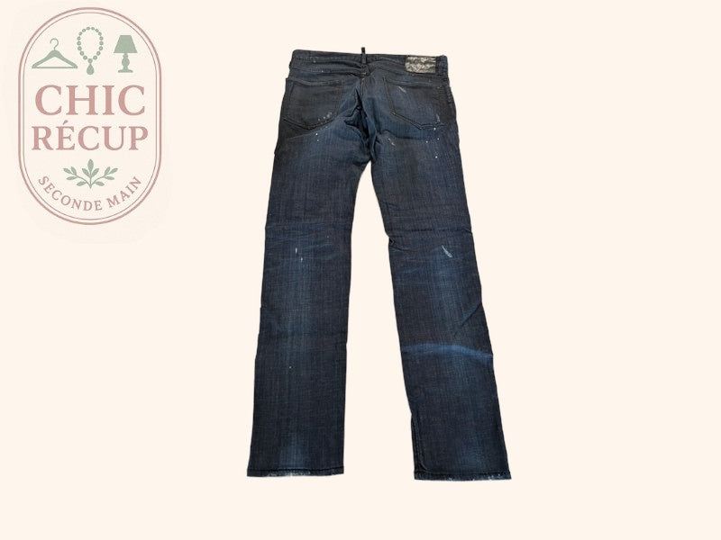 Jeans Coupe Droite Dsquared2 - L - Marine - Thgen-109