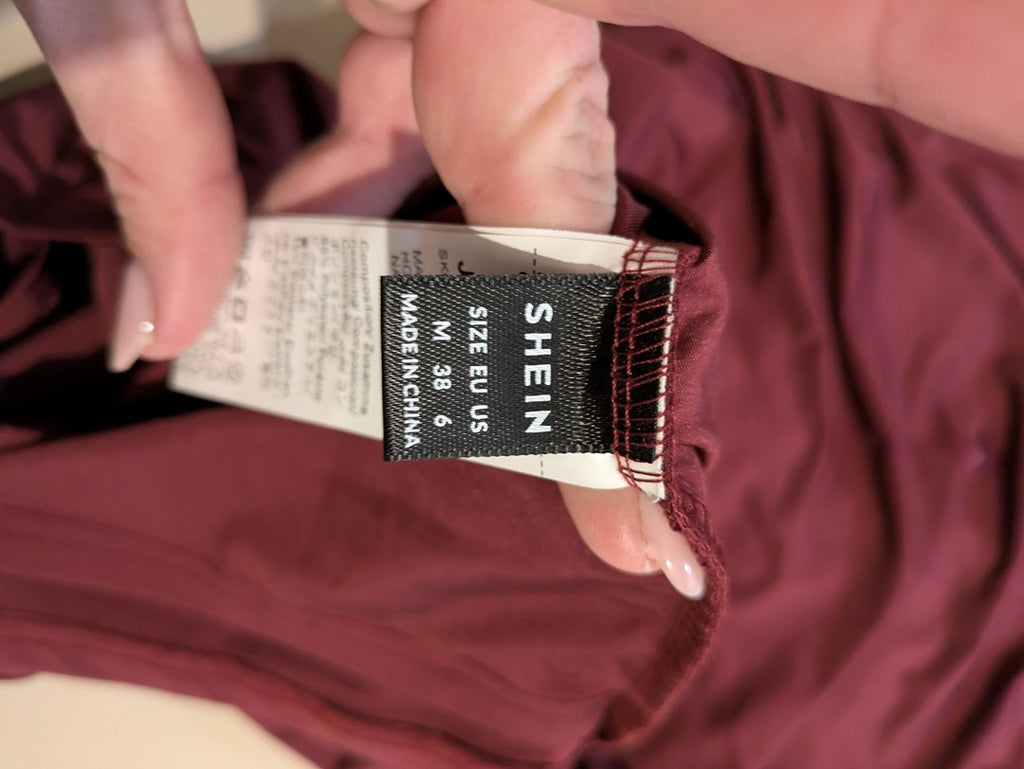 Robe Mini Shein - M - Bordeaux - Evvio-62