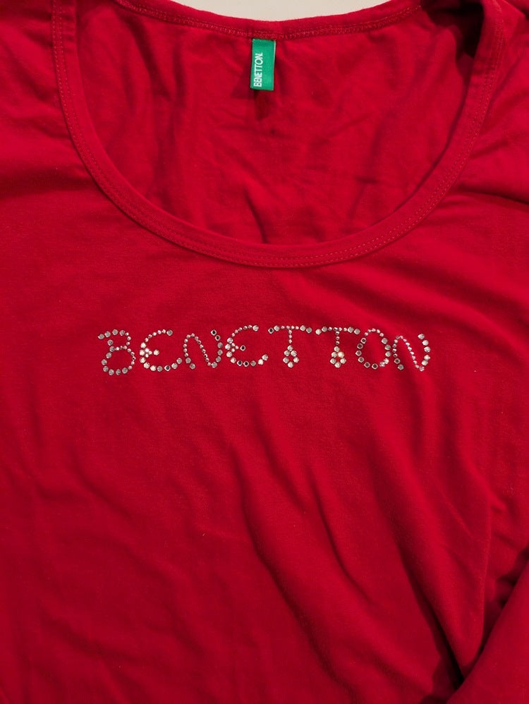 Blouses Manches Longue Benetton - M - Rouge - Qubur-50