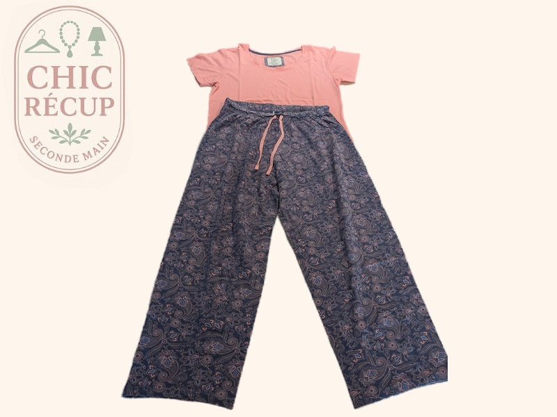 Pyjama Love To Lounge - M - Rose/marine - Evvio-44
