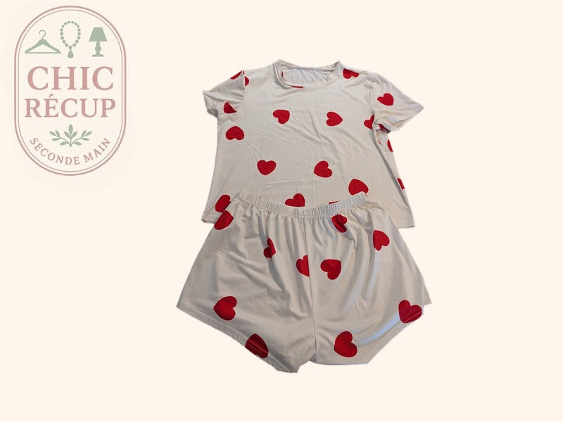 Pyjama Shein - M - Blanc/rouge - Audeb-28