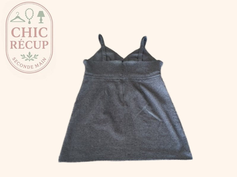 Robe à bretelles Kiabi - Xl - Gris - Pied de poule