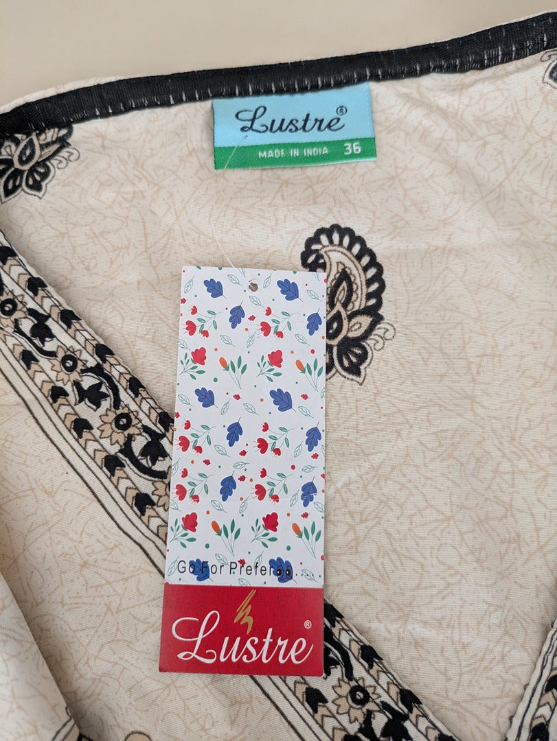 Tunique Lustre - 36 - Crème - Kaftan Paisley