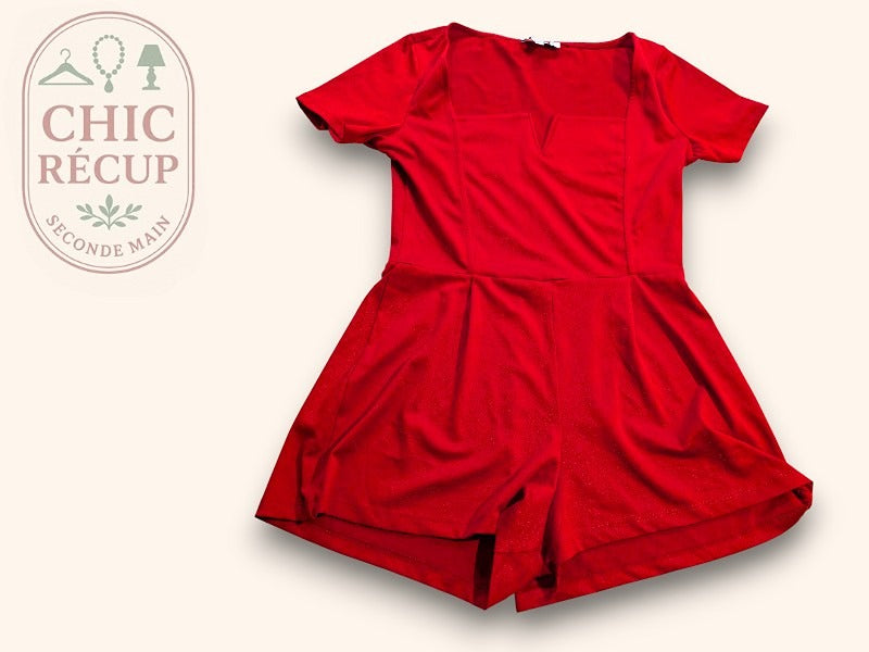 Combi Short Jennyfer - M - Rouge - Chpav-31