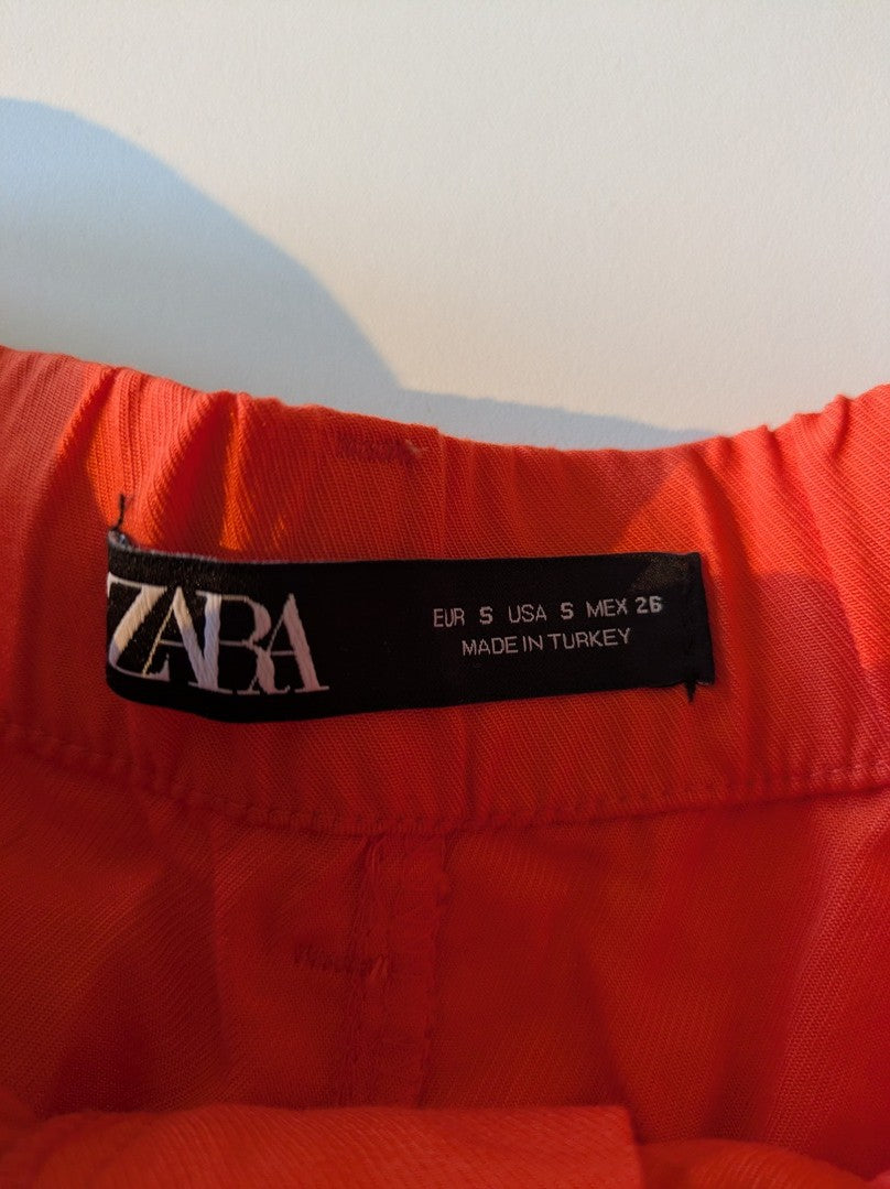 Short Taille Haute Zara - S - Orange - Yuark-03