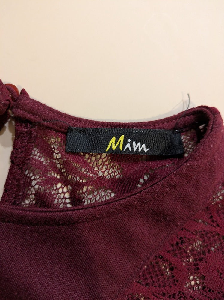 Robe Midi Mim - S - Bordeaux - Qubur-81