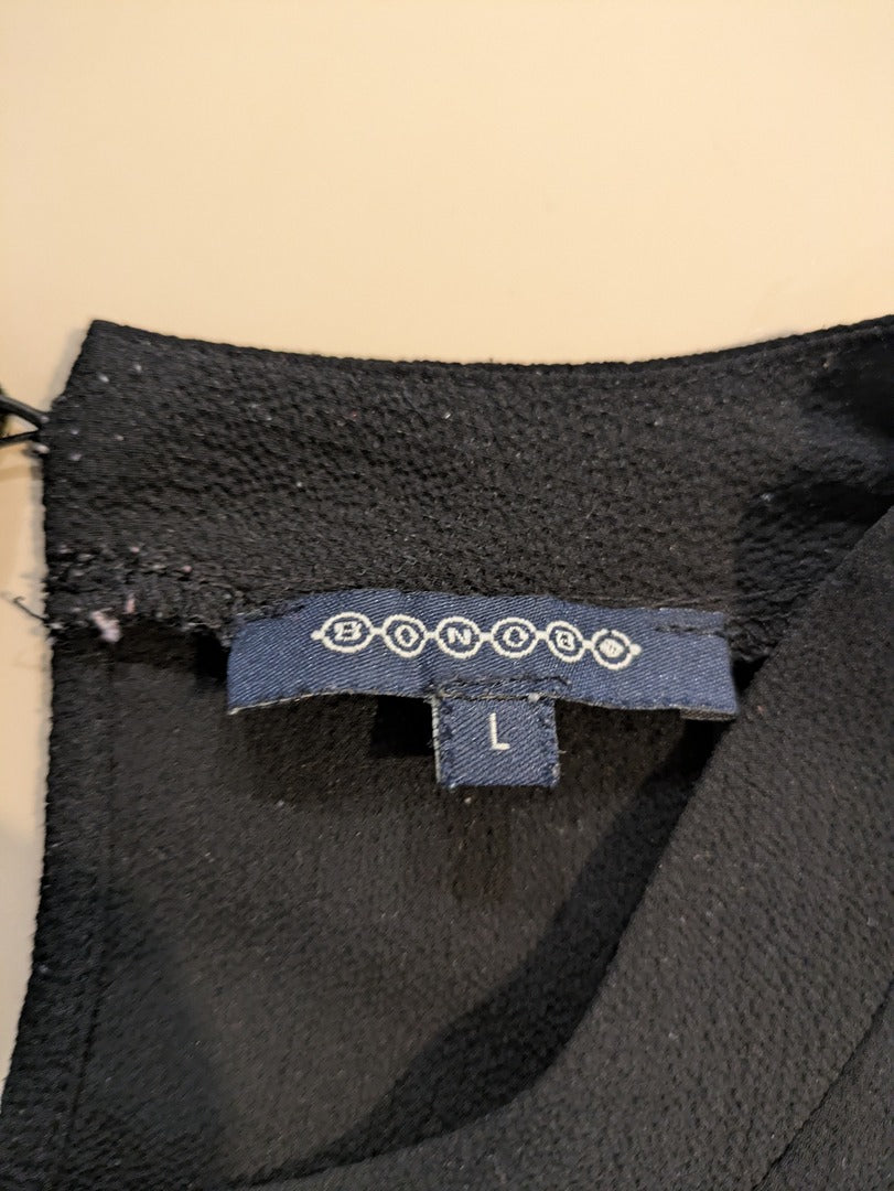 Blouse Bonobo - L - Noir - Manches ballons