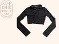 Tops Court Zara - M - Noir - Mache-49