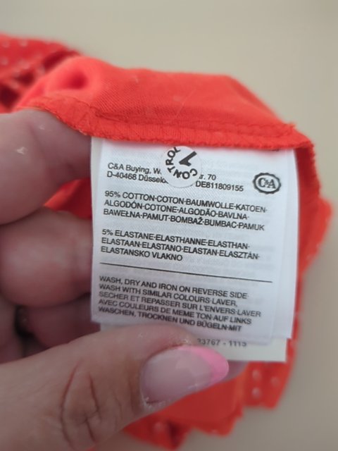 Robe d'été Clockhouse - Xl - Rouge - Pois