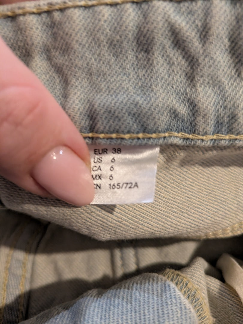 Pantalon À Jambes Large H&m - 38 - Bleu - Evvio-84