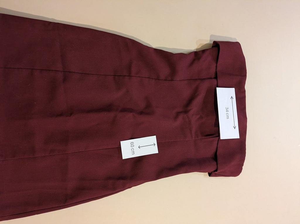 Robe Sans Bretelles Stradivarius - Xs - Bordeaux - Vabar-17