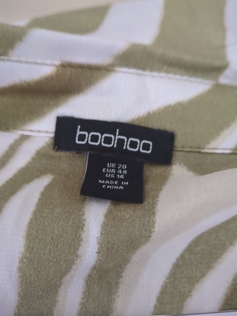 Robe portefeuille Boohoo - Eu 48 - Kaki - Zébrée