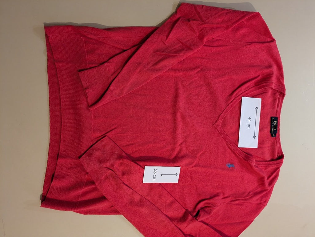 Pull Col V Ralph Lauren - M - Fuchsia - Casor-16