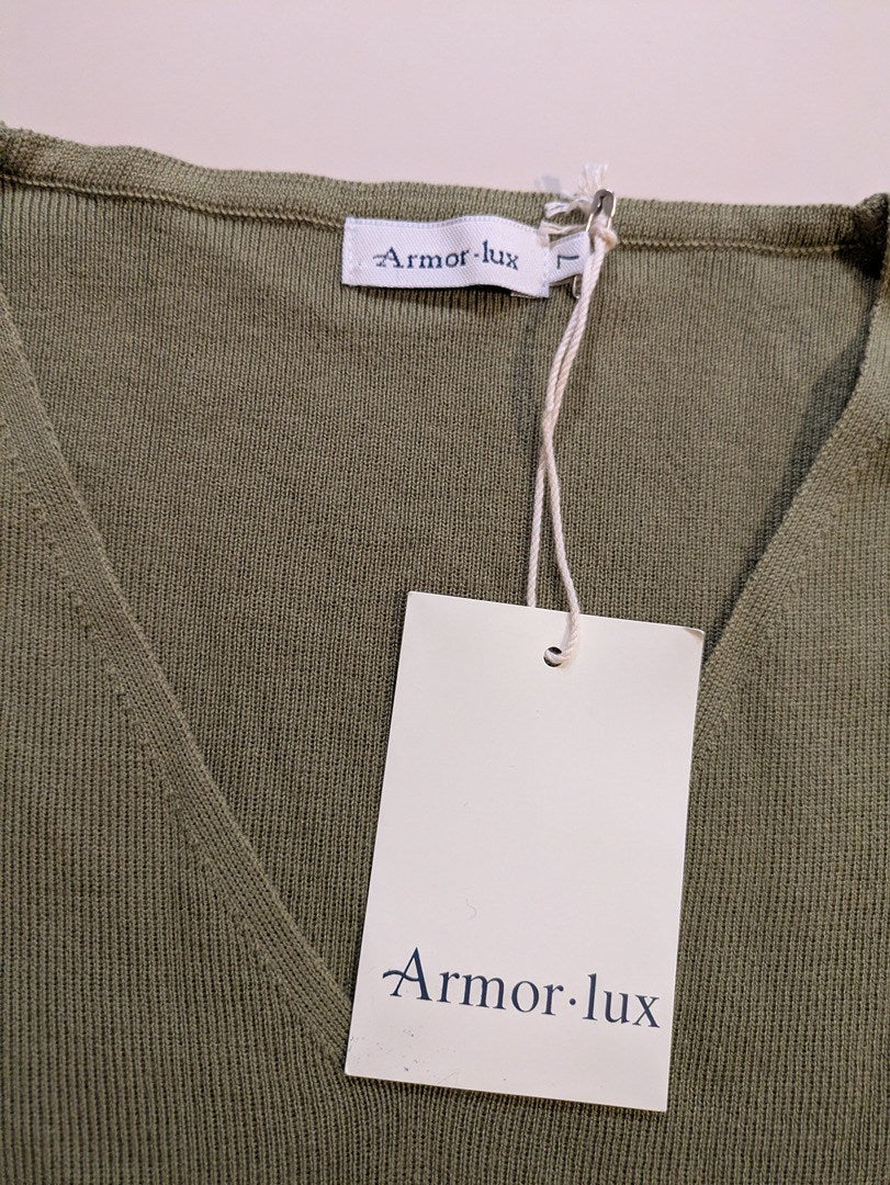 Pull Col V Amor-lux - L - Vert - Labag-35