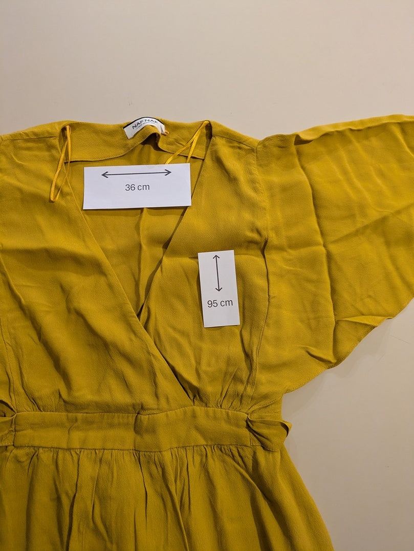Robe D'ete Naf Naf - 42 - Jaune - Malat-18