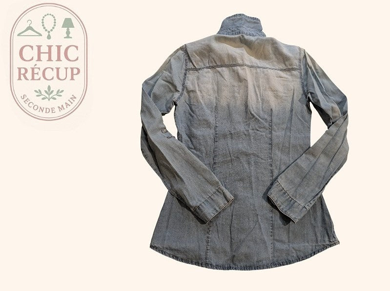 Chemise Stradivarius - S - Bleu clair - Vabar-10