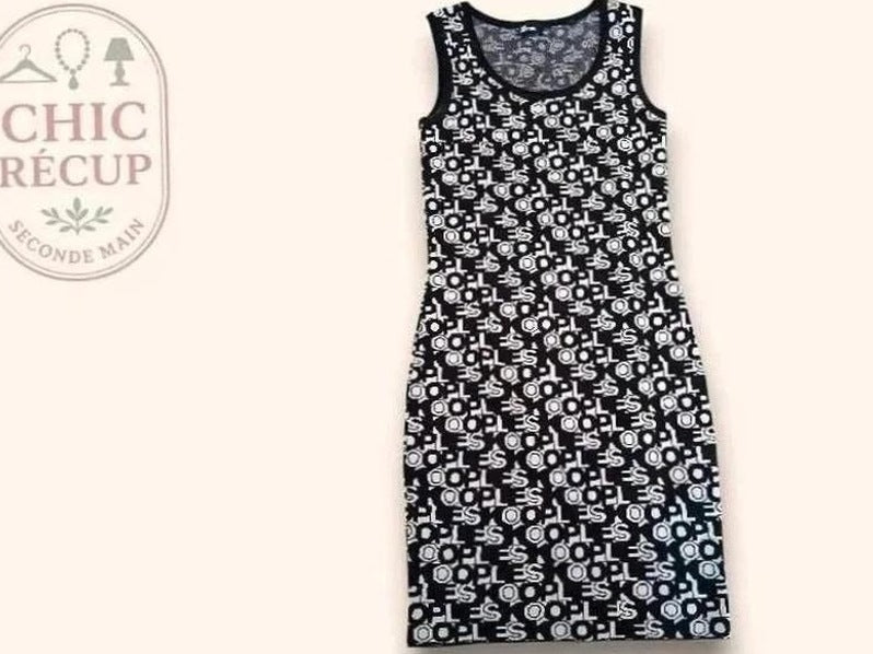 Robe Midi The Kooples - Xs - Noir & Blanc - Lerom-07