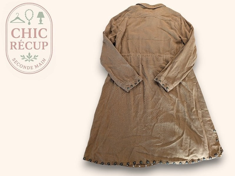 Robe Longue Eva Kayan - 44 - Marron - Myfed-01