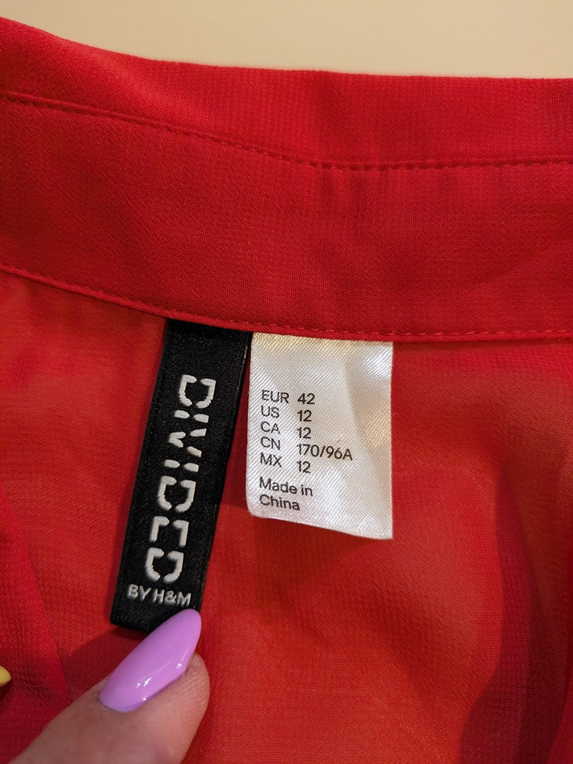 Robe d'été H&m - 42 - Rouge - Sans manches