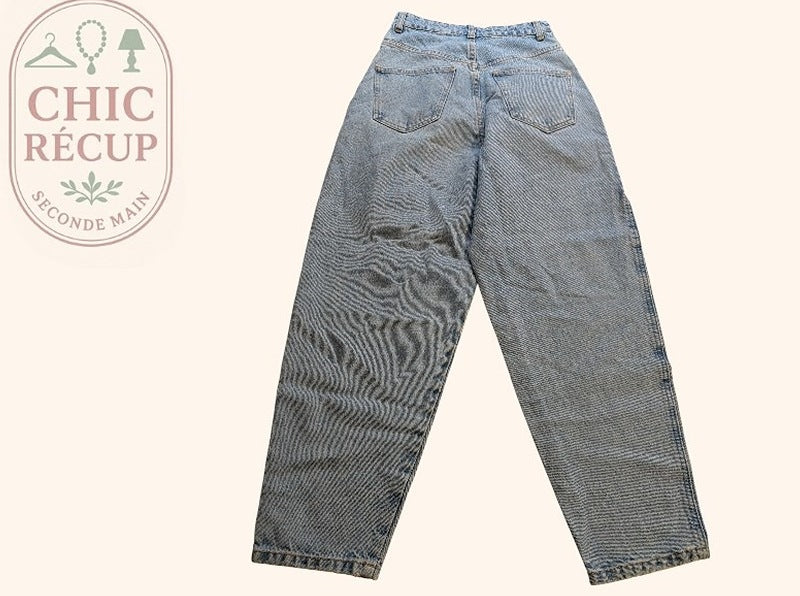 Jeans Evase Zara - 34 - Bleu - Shbad-108