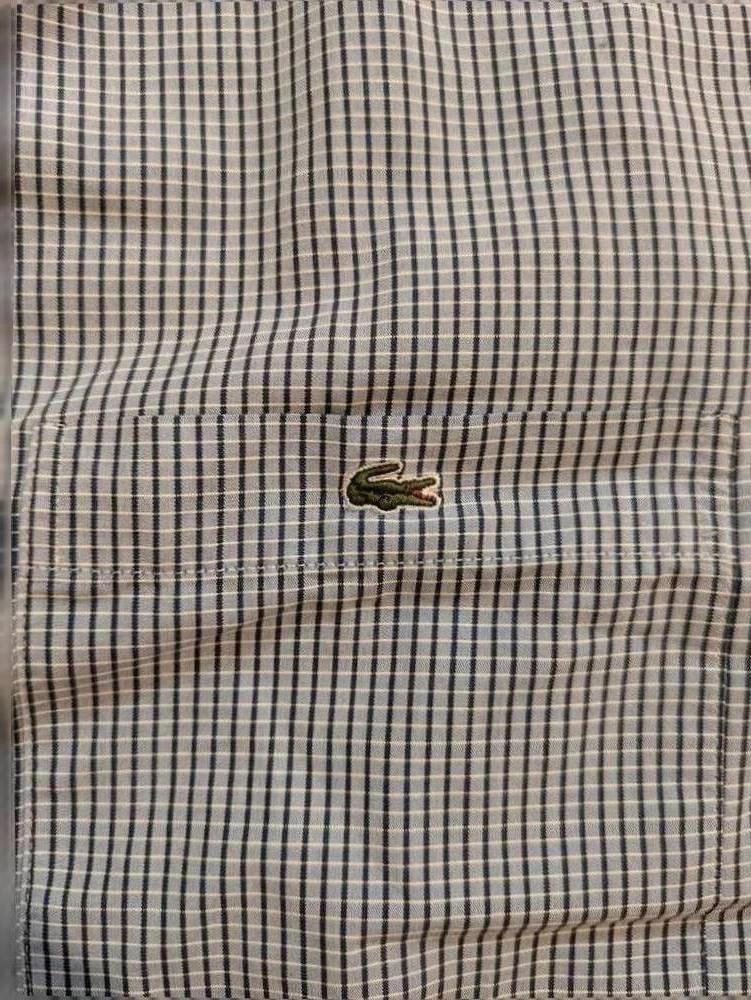 Chemise à Carreaux Lacoste - L - Blanc, Bleu - Phleg-06