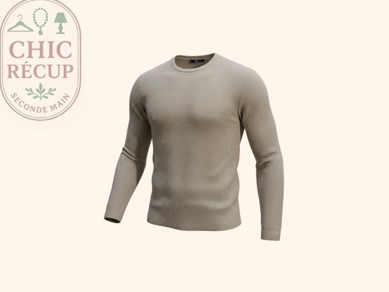 Pull Zara - M - Beige - Thgen-34