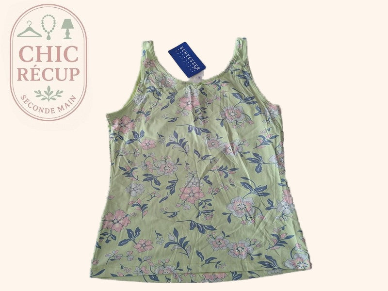 Débardeur Schiesser - Xxl - Vert - Floral