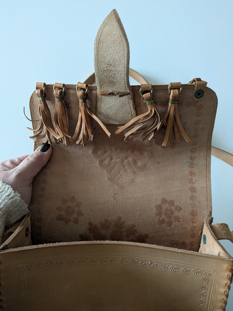 Sac À Bandoulière Vintage - Xl - Marron - Labag-421