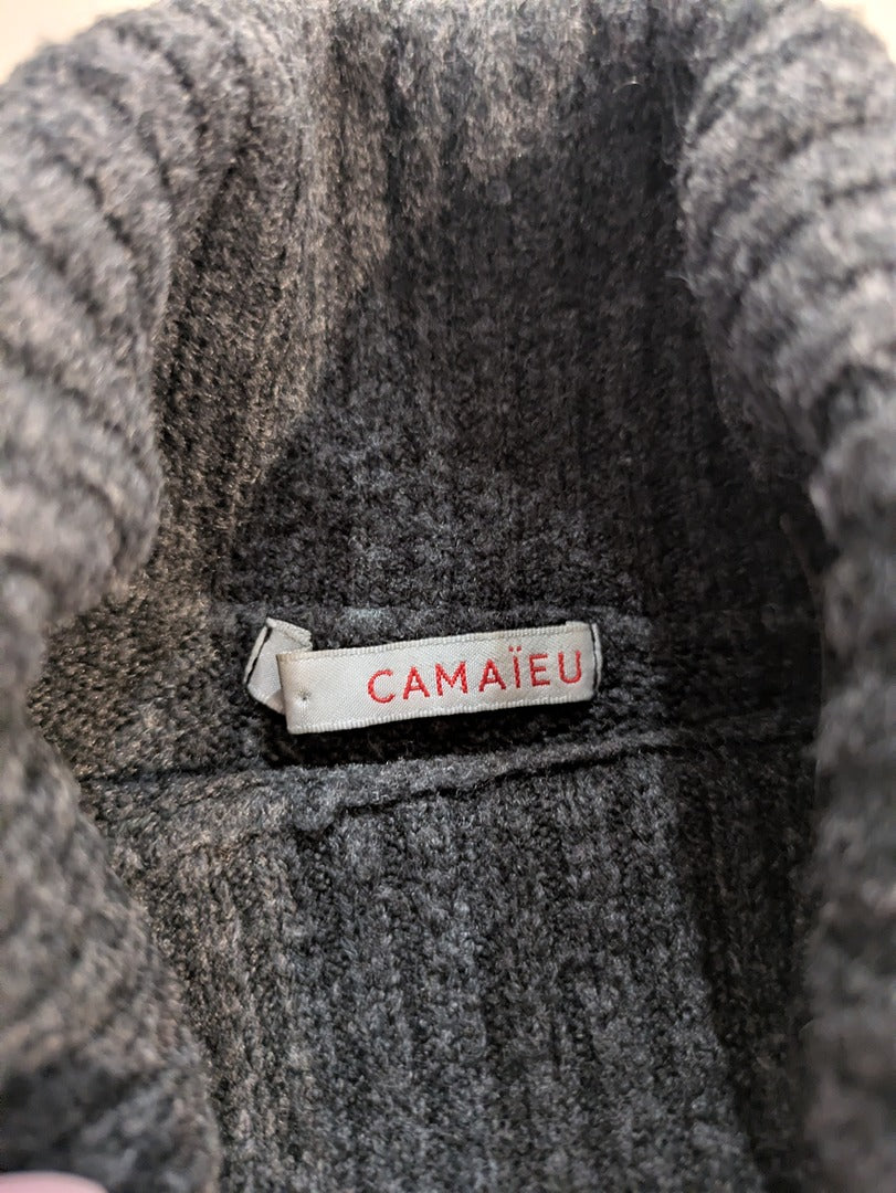 Pull Col Roulé Camaïeu - M - Gris - Evvio-04
