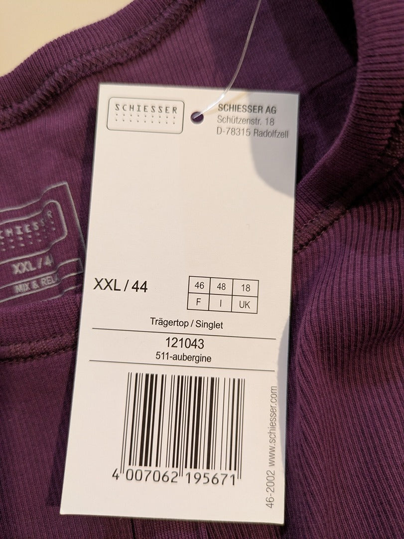 Débardeur Schiesser - Xxl/44 - Violet - Labag-190