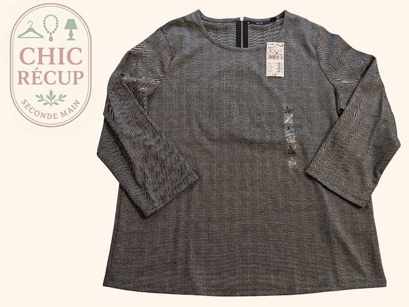 Blouses 3/4 Kiabi - L - Gris - Paval-68