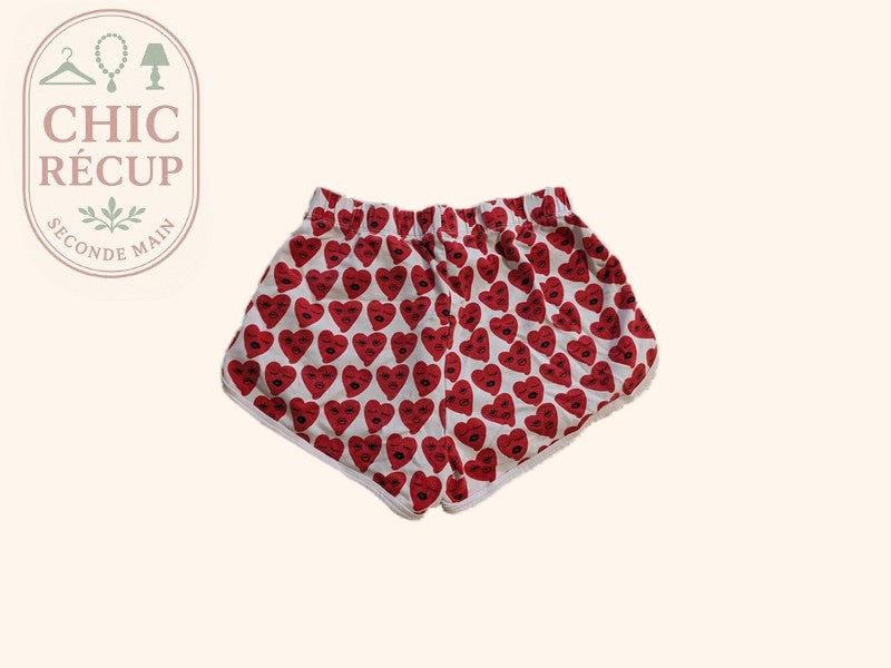 Short Undiz - S - Blanc - Motifs cœurs