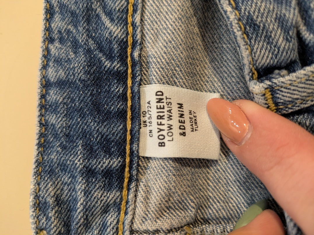 Jeans Boyfriend Denim - M - Bleu - Olhat-81