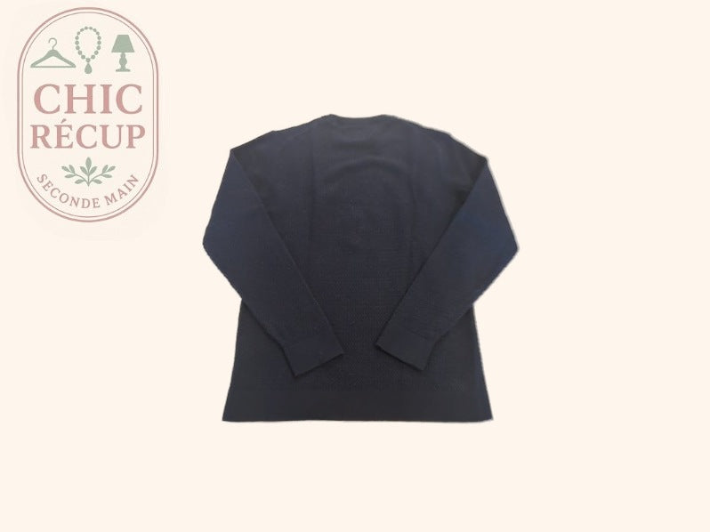 Pull - Angelo Litrico - L - Bleu Marine - Maille texturée