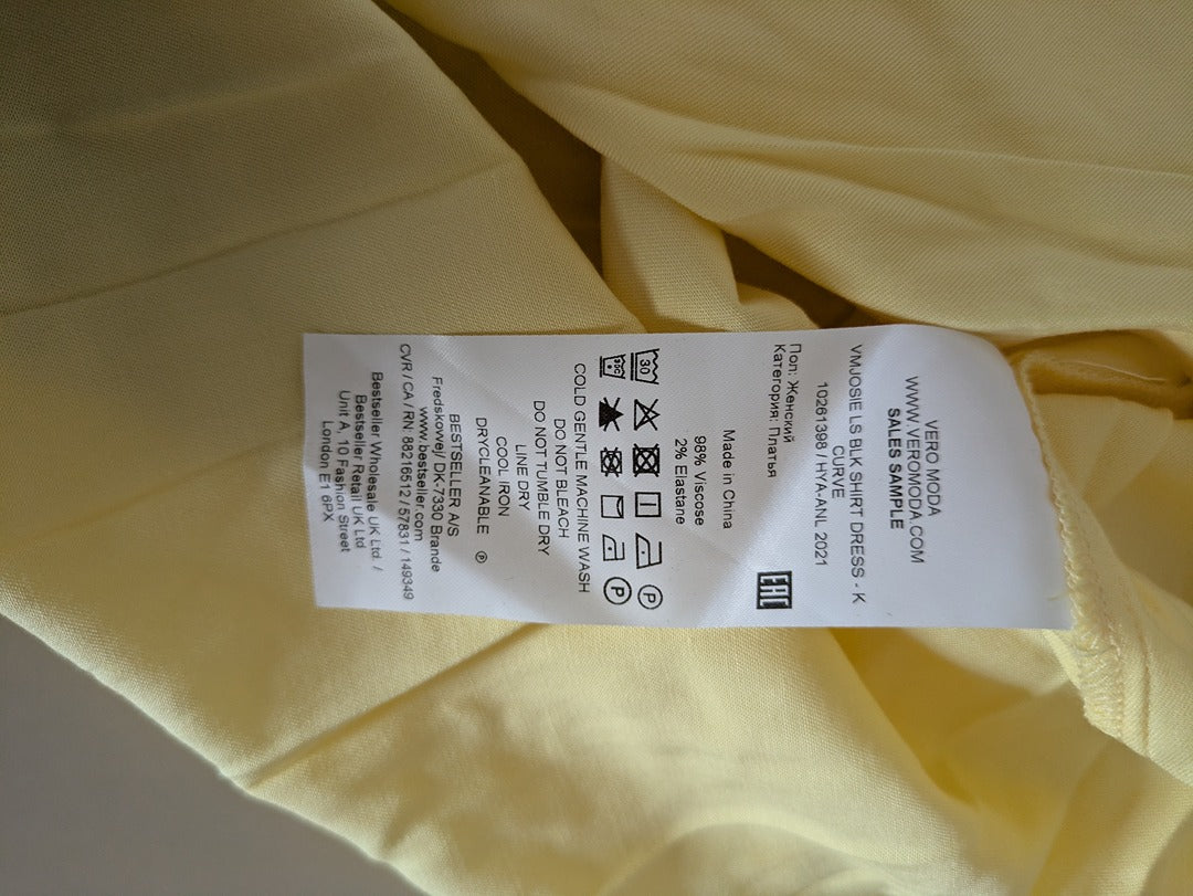 Robe chemise Vero Moda - 46 - Jaune - Vmjosie