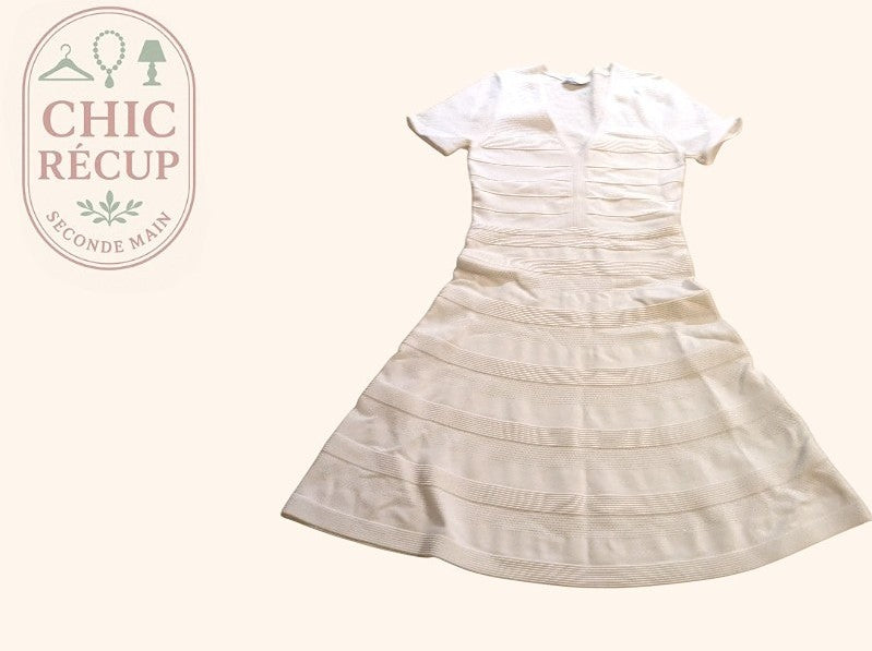 Robe Midi Sandro - S - Blanc - Joghi-13