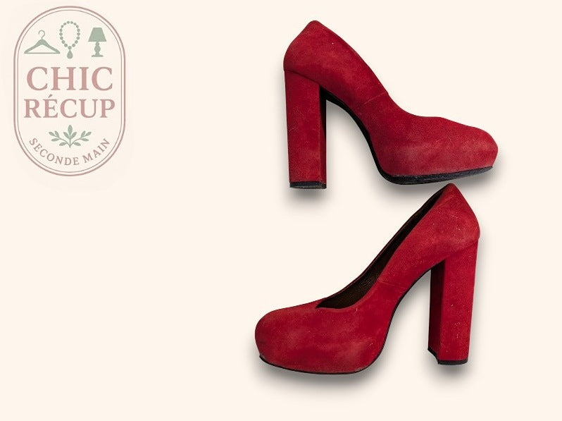Chaussures À Talons Cosmoparis - 38 - Rouge - Brhal-57