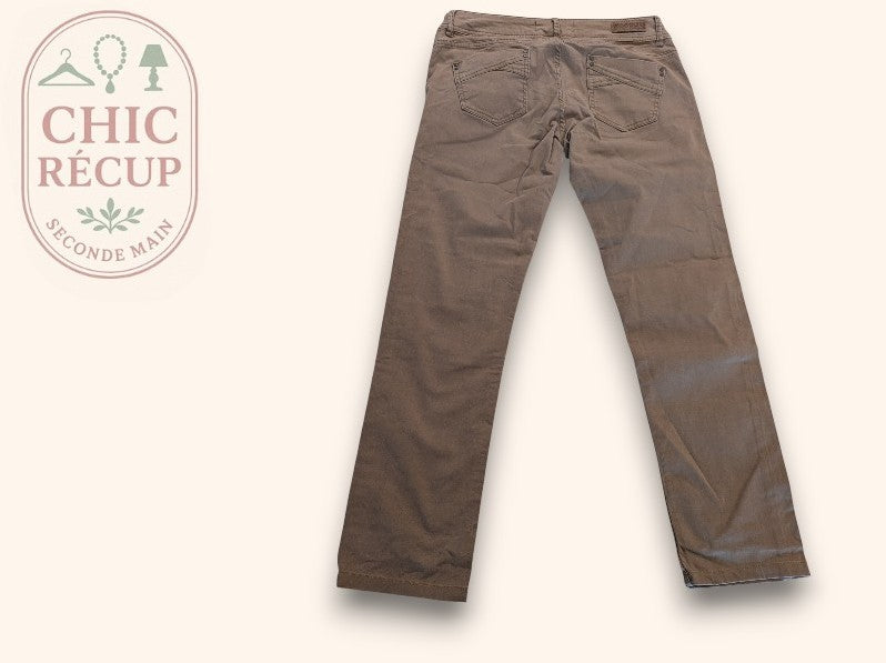 Jeans Droit Bonobo - Kaki Marron - Qubur-116