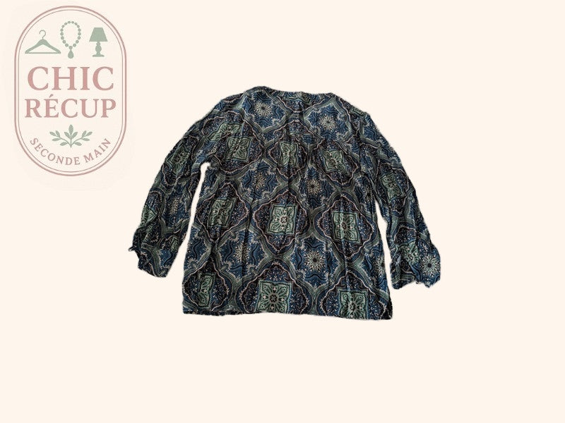 Blouse Maison 123 - 38 - Bleu - motifs paisley