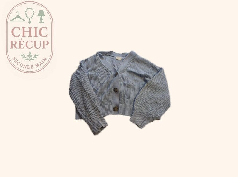 Cardigan - H&m - M - Bleu Clair - Ampri-37
