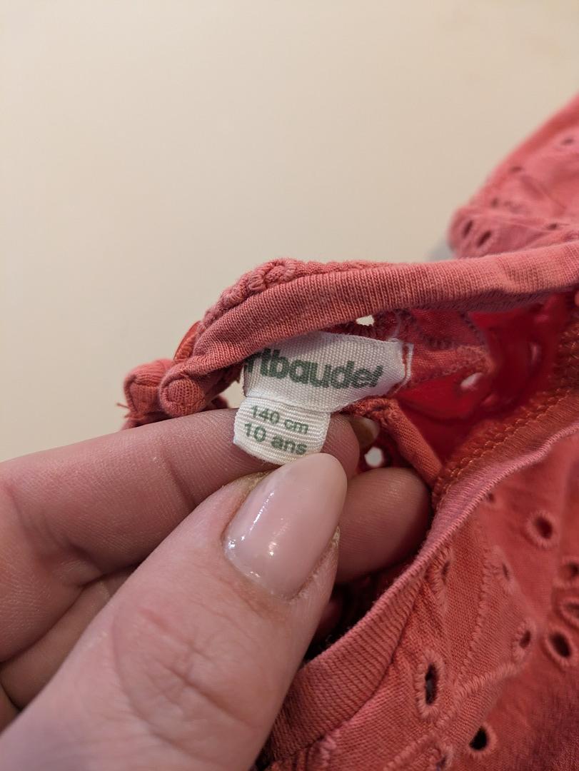 Robe Vertbaudet - 10 ans - Corail - Broderie
