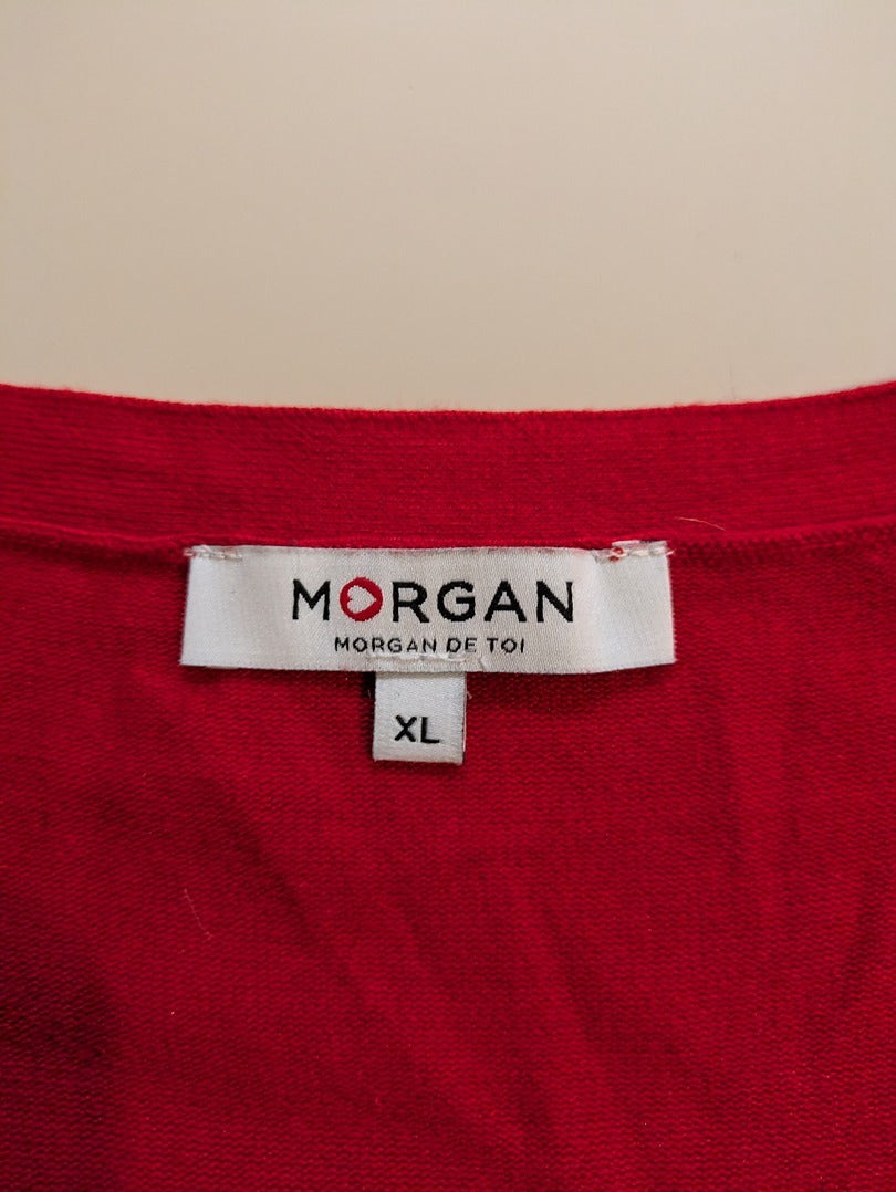 Pull col V Morgan - Xl - Rouge - Moteur