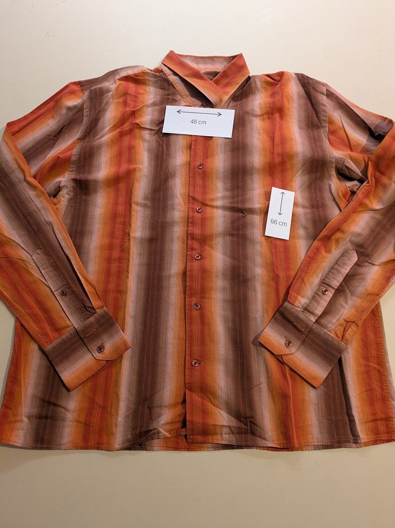 Chemise À Carreaux Brice - S - Orange - Shbad-68