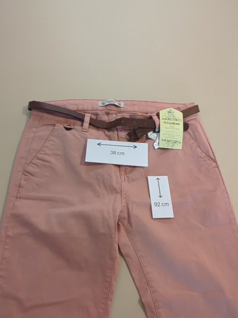 Pantalon Droit - Pull & Bear - Fr 38 - Rose - Chiou-09