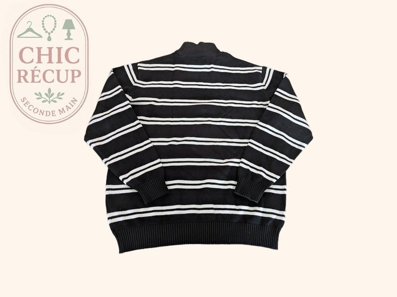 Pull D'hiver Pull & Bear - L - Noir Et Blanc - Lulaf-14