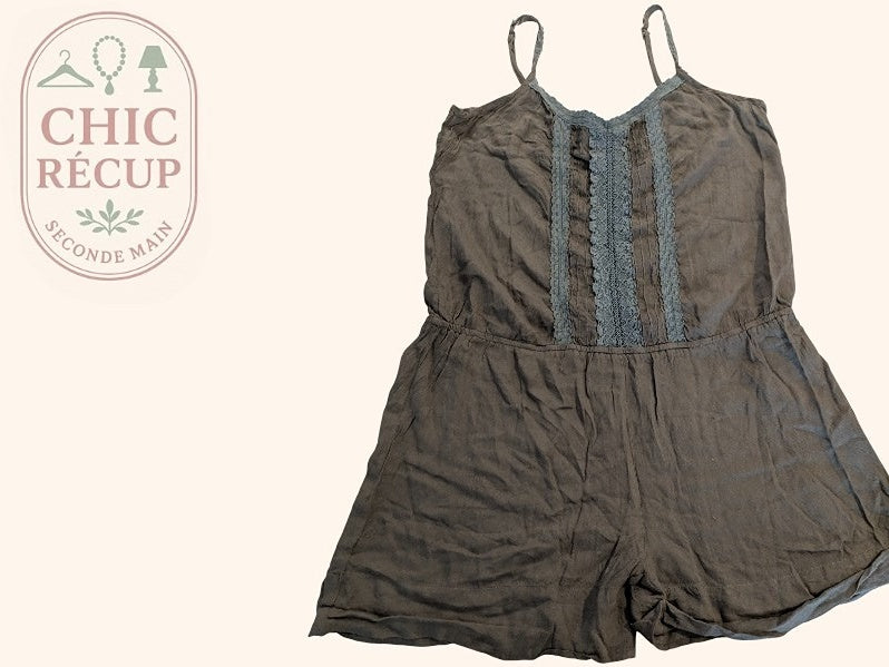 Combi Short Sans Marque - 40 - Vert Foncé - Anbou-19