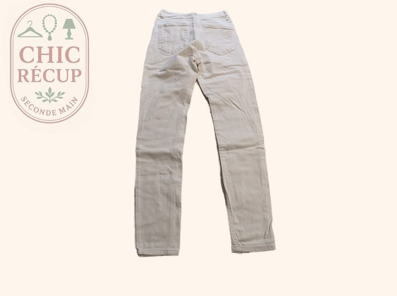 Pantalon Droit Zalando - 36 - Blanc - Mache-27
