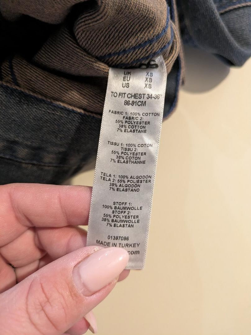 Veste En Jean Asos - Xs - Marine - Ramec-24